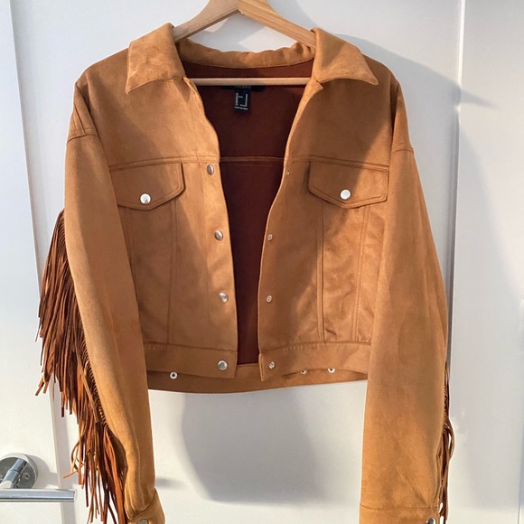 Forever 21 Jackets & Coats Camel Fringe Jacket Poshmark